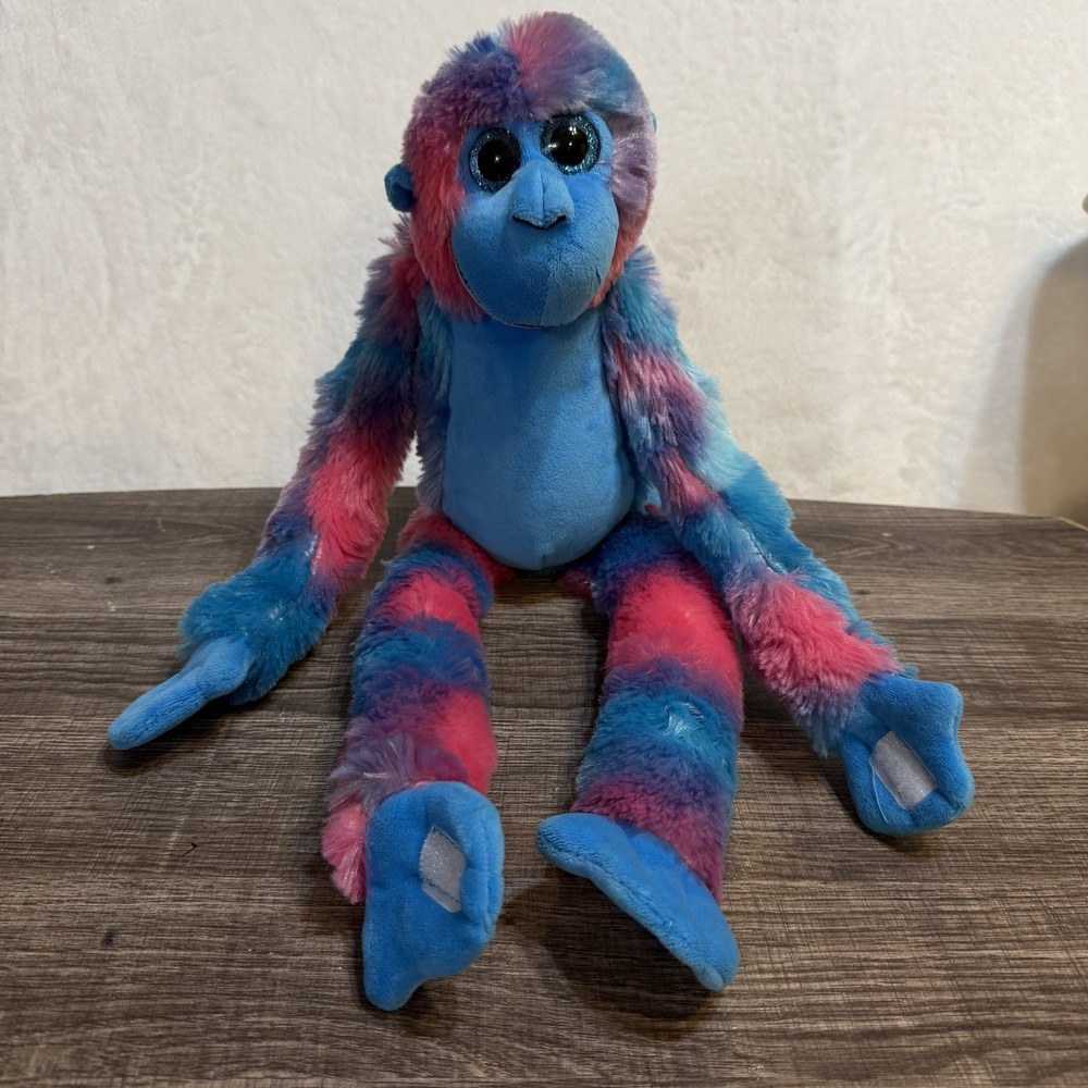 Hanging Monkey Marbled Pink Blue Plush Hugging 20" Wrap Stuffed Animal 2024